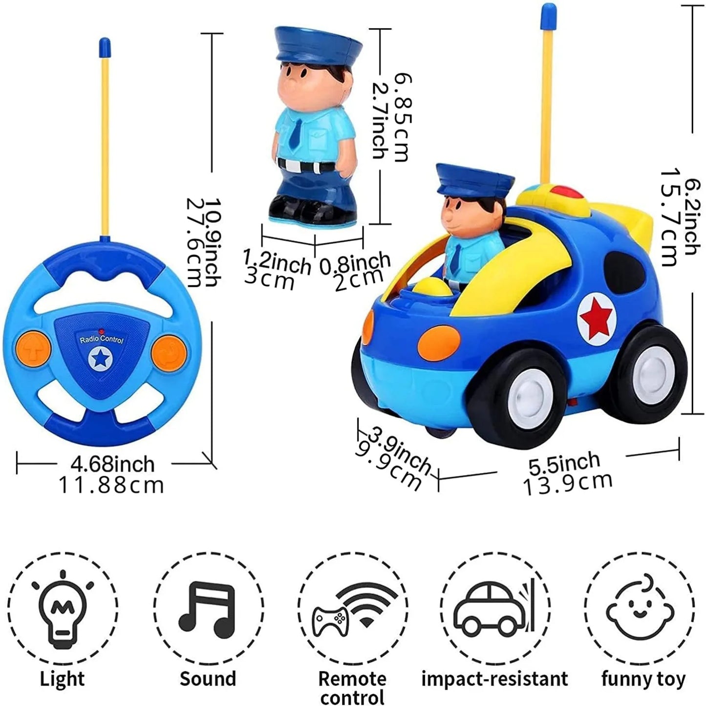 ChaseCruze™ – Politieauto met Afstandsbediening – Interactieve Racespeelgoed Auto