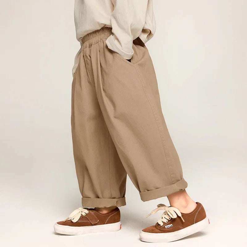 WideNest™ – Trendy Wijde Broek met Comfortband – Kinder Herfstkleding
