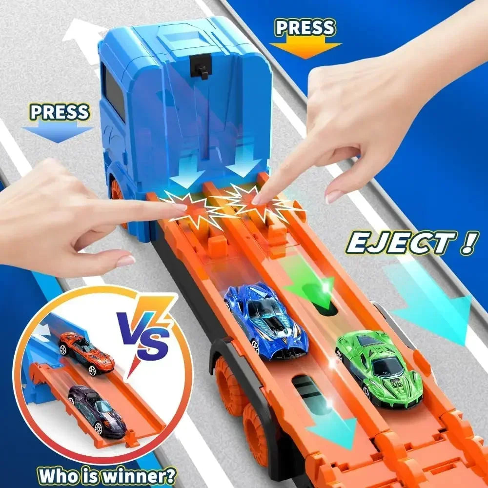 TurboHauler™ – 9-in-1 Race & Opslagplezier – Transformeerbare Speelgoedtruck