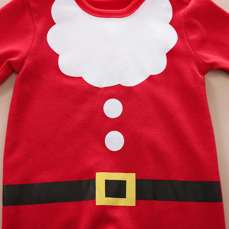 SantaSnug™ – Zacht Kerst Kostuum van Katoen – Baby Eerste Kerstoutfit