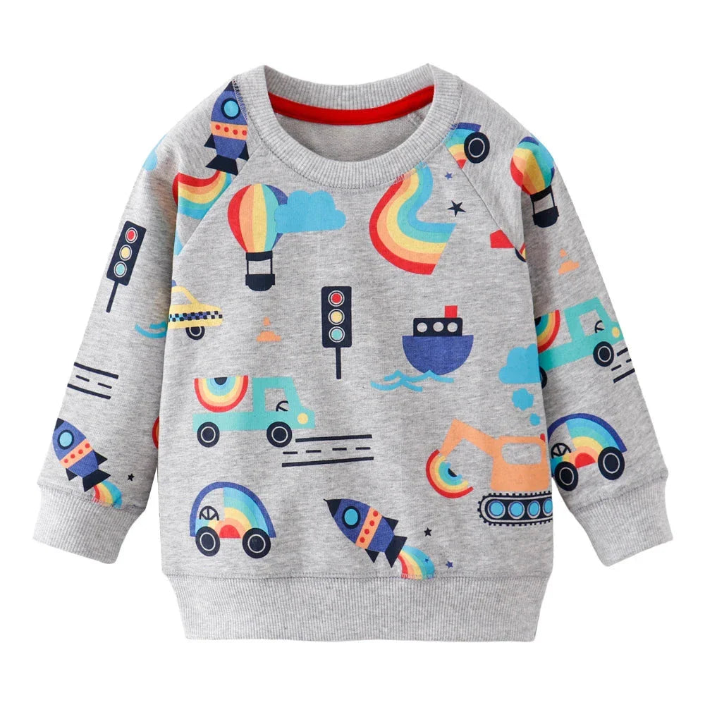 RoaryRoar™ – Zachte Sweater met Dino Print – Unisex Kindertrui