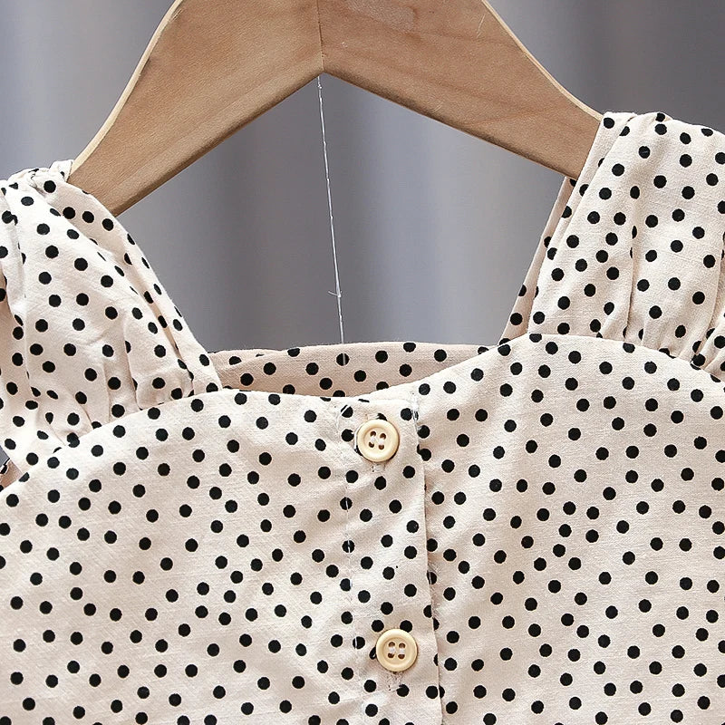 BreezeBloom™ – Luchtige Katoenen Zomerset met Chique Look – Meisjes Kleding Set