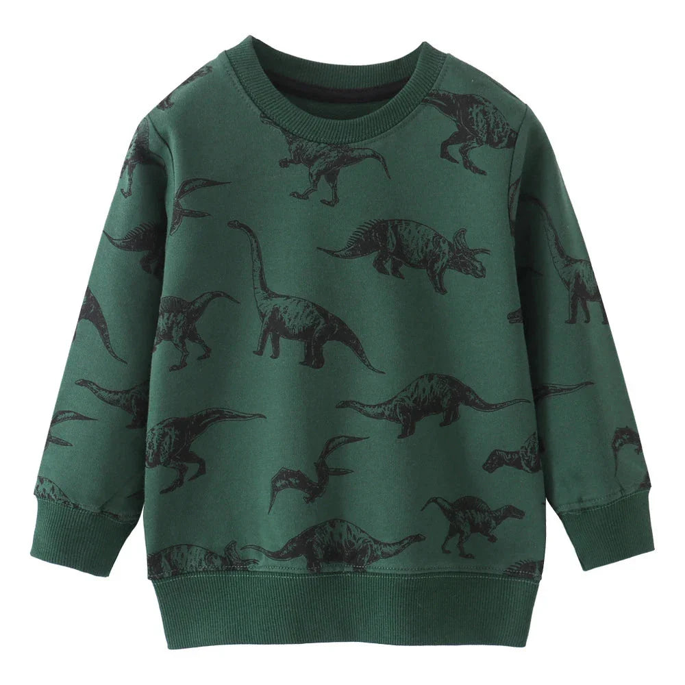 RoaryRoar™ – Zachte Sweater met Dino Print – Unisex Kindertrui