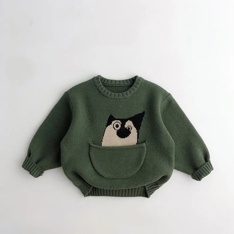 CritterHood™ – Zachte Sweater met Dierenprint – Unisex Kindertrui