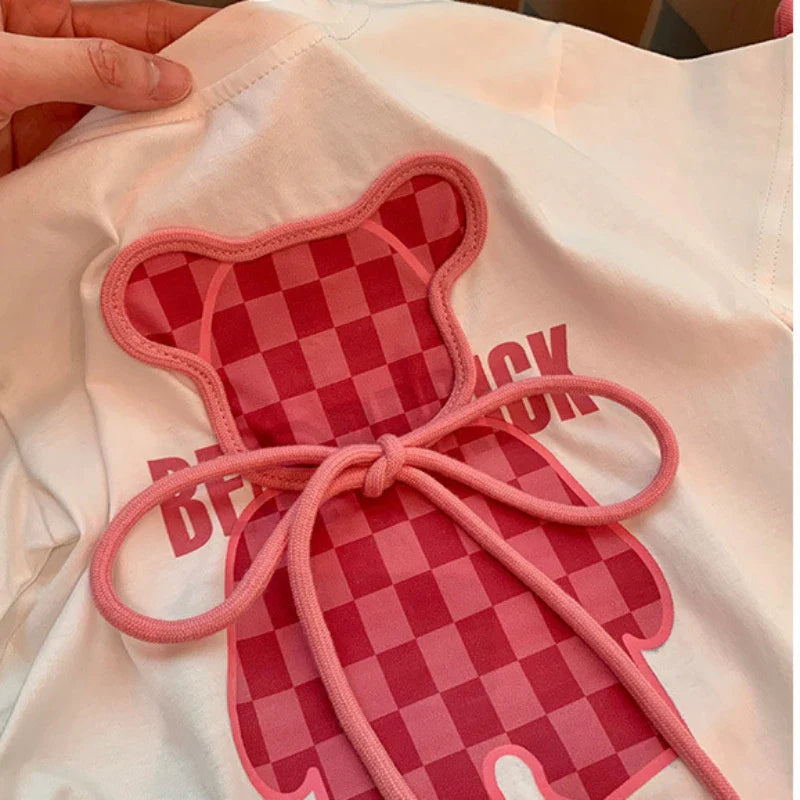 BreezeBlossom™ – Schattige Zomerset met Cartoon Top – Meisjes Zomeroutfit