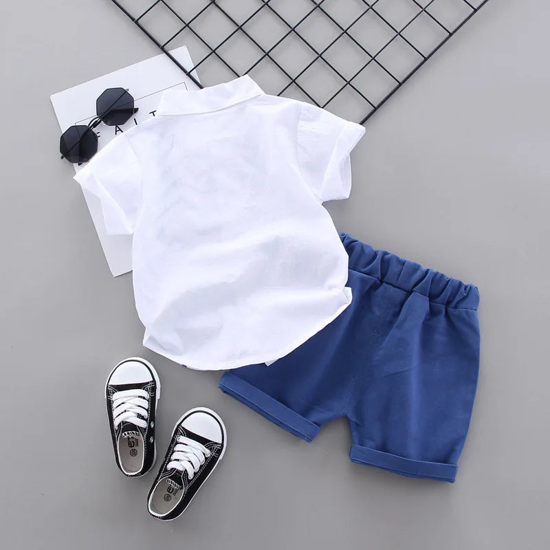 ZigRaptor™ – Gestreepte Dino Zomerset – Peuter Korte Outfit