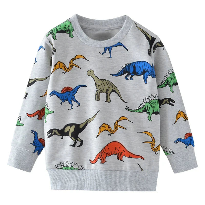 RoaryRoar™ – Zachte Sweater met Dino Print – Unisex Kindertrui