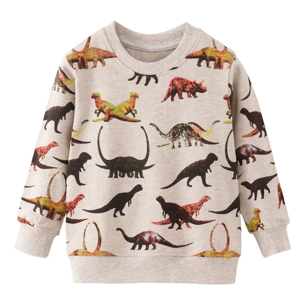 RoaryRoar™ – Zachte Sweater met Dino Print – Unisex Kindertrui