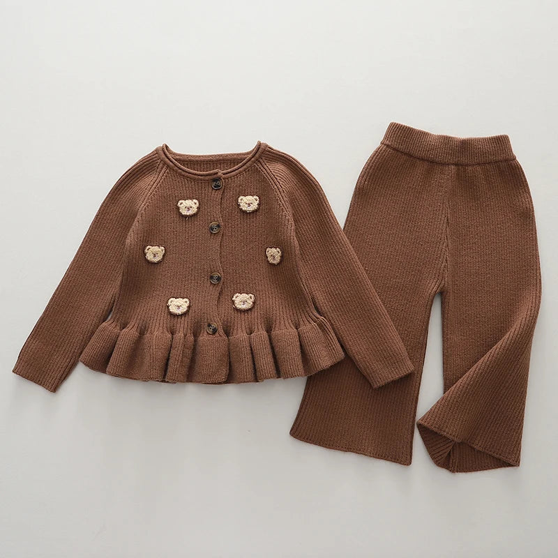 BearHug™ – Tweedelige Winterset met Beertjes – Warme Baby & Peuter Outfit