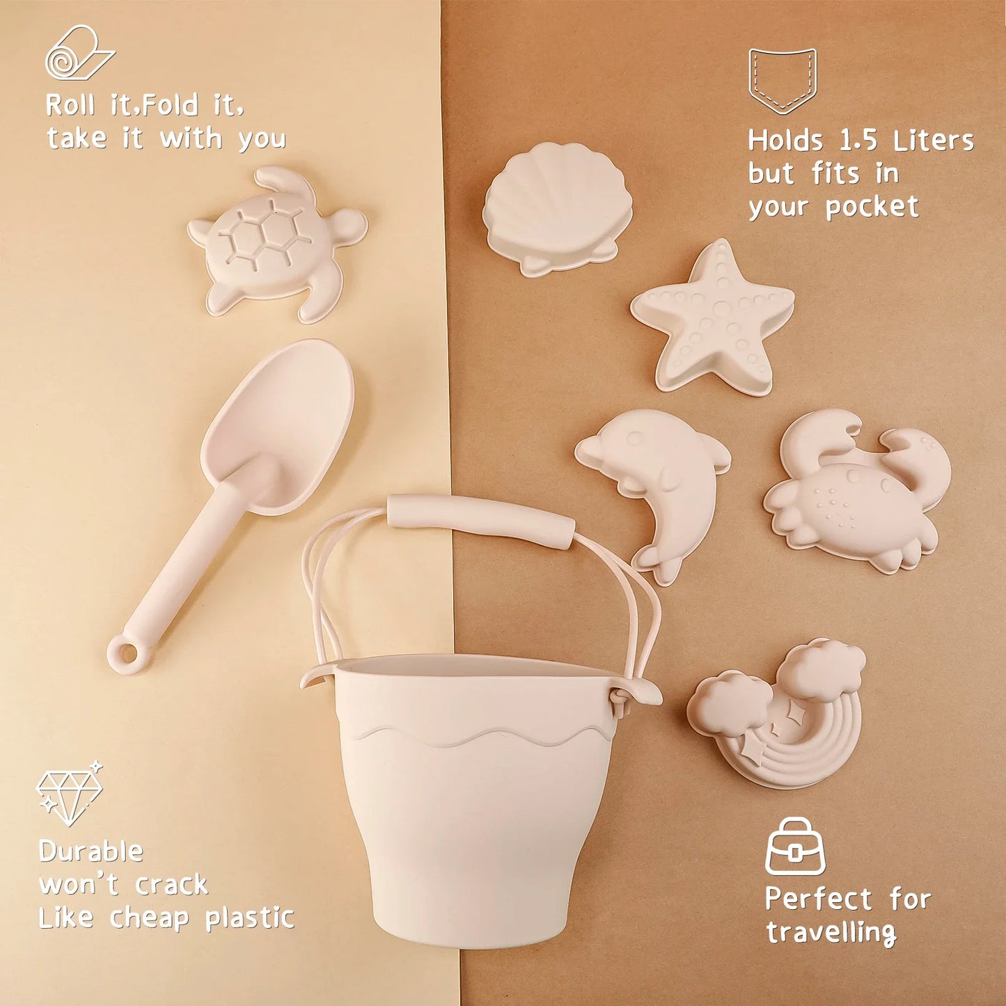 Silicone Strand Set™ - De Ultieme Strandset voor Kinderen - Vakantiespeelgoed