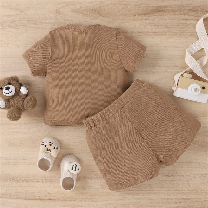CuddleCub™ – Zachte Set met Beerdesign – Baby Zomeroutfit
