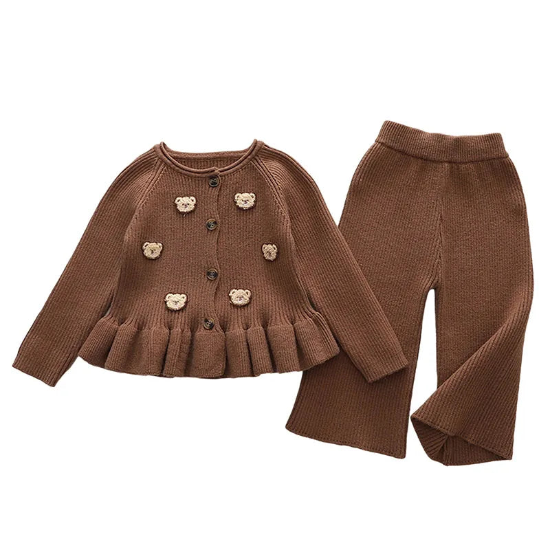 BearHug™ – Tweedelige Winterset met Beertjes – Warme Baby & Peuter Outfit