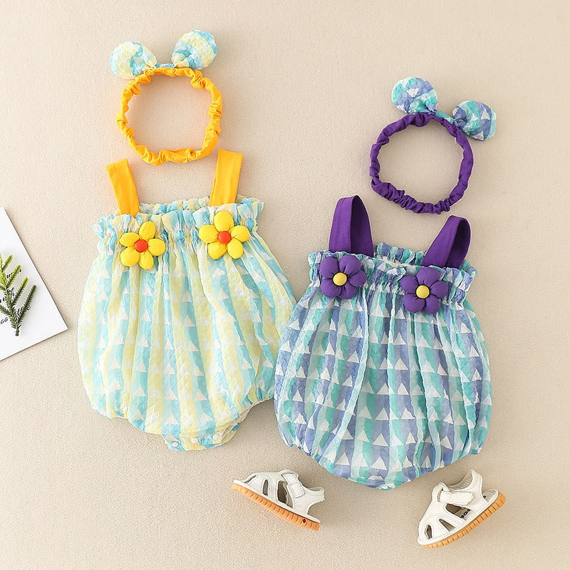 Bloombelle™ – Zomerse Romper met Bloemdetails – Luchtige Babyoutfit