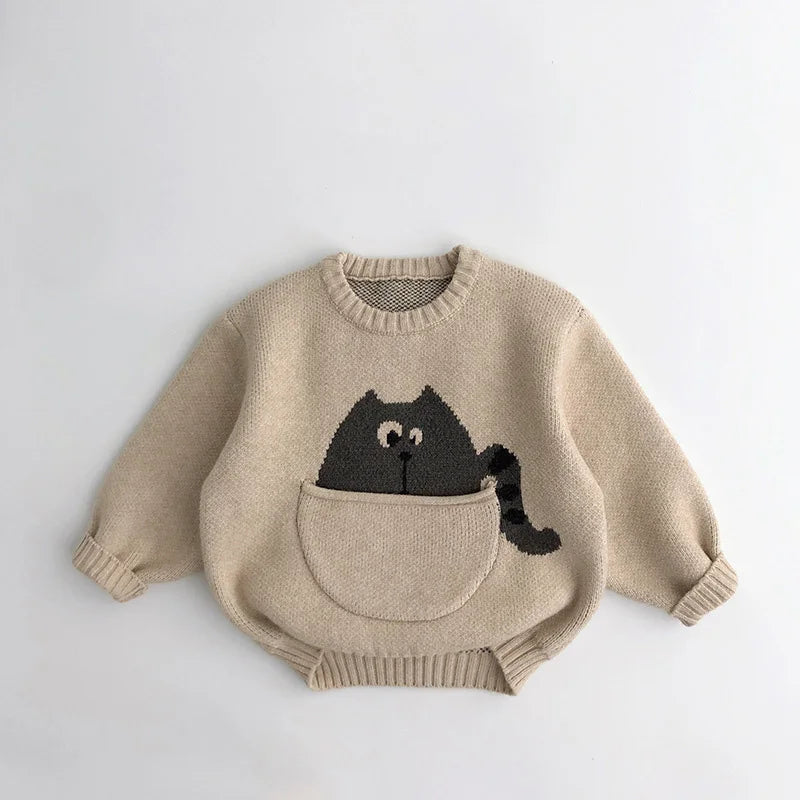 CritterHood™ – Zachte Sweater met Dierenprint – Unisex Kindertrui