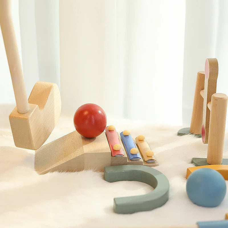 GolfieTots™ – Educatief Houten Golfspel – Actief Speelplezier Binnen & Buiten