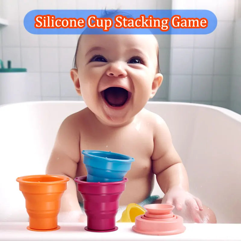 Cups Stacking Game™ - Stapelbekertjes Spel met zuignap