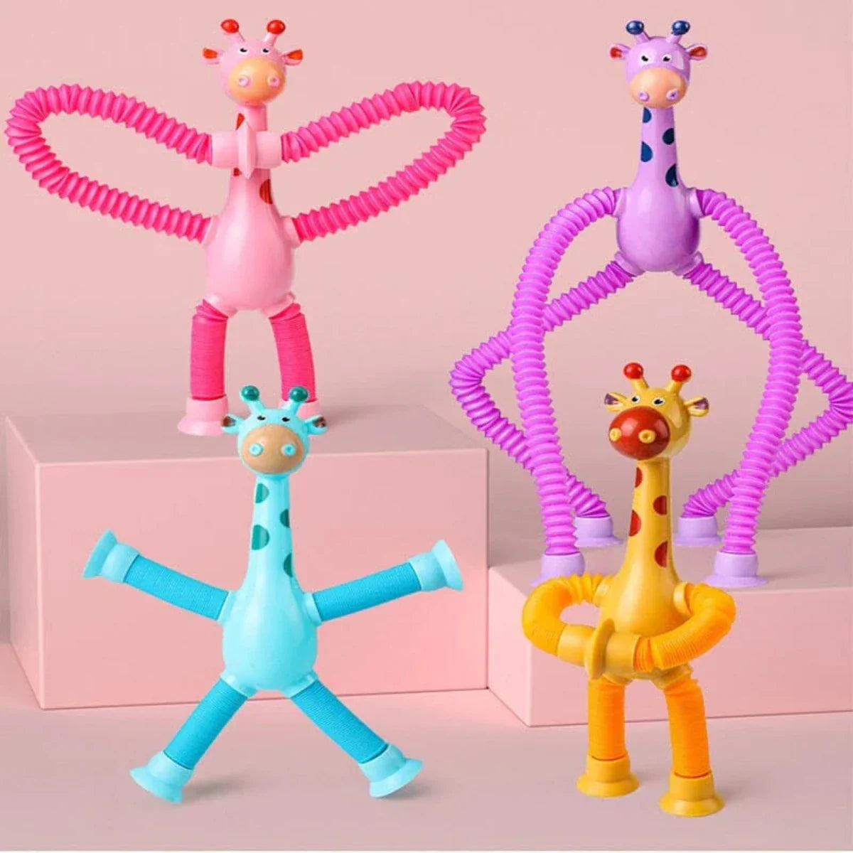 StretchiePals™ – Magisch Rekbaar Speelplezier – Giraffe Speelgoed Set