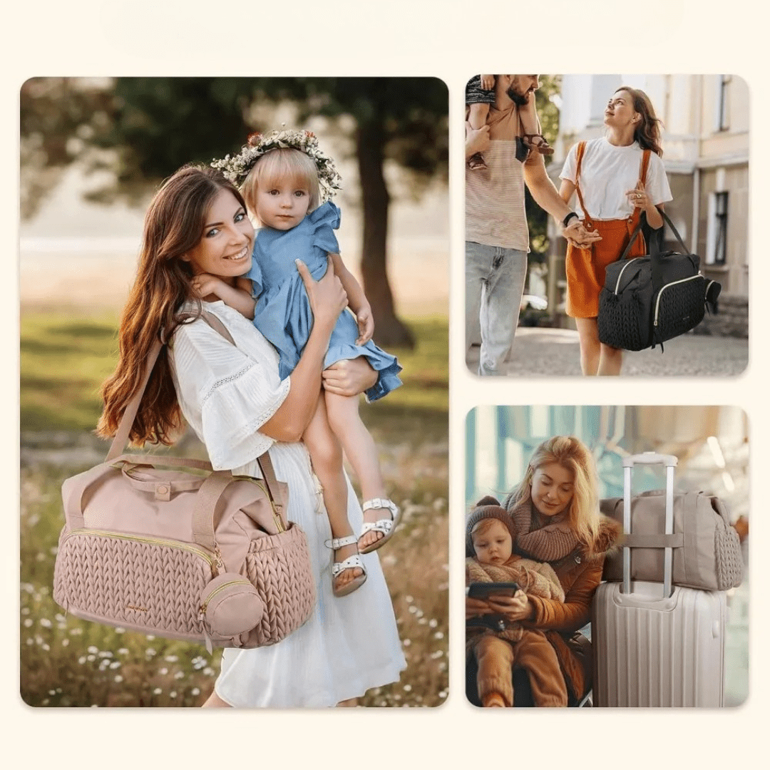 NadaTote™ – Stijlvolle Luiertas met Slimme Indeling – Comfortabele Babyverzorgingstas