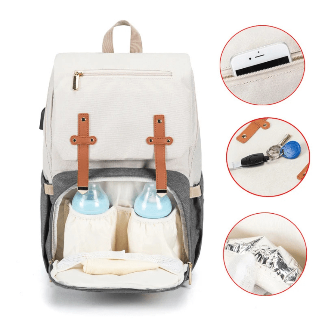 UrbanRobby™ – Stijlvolle Luierrugzak met 30L Capaciteit – Comfortabele Babyverzorgingstas