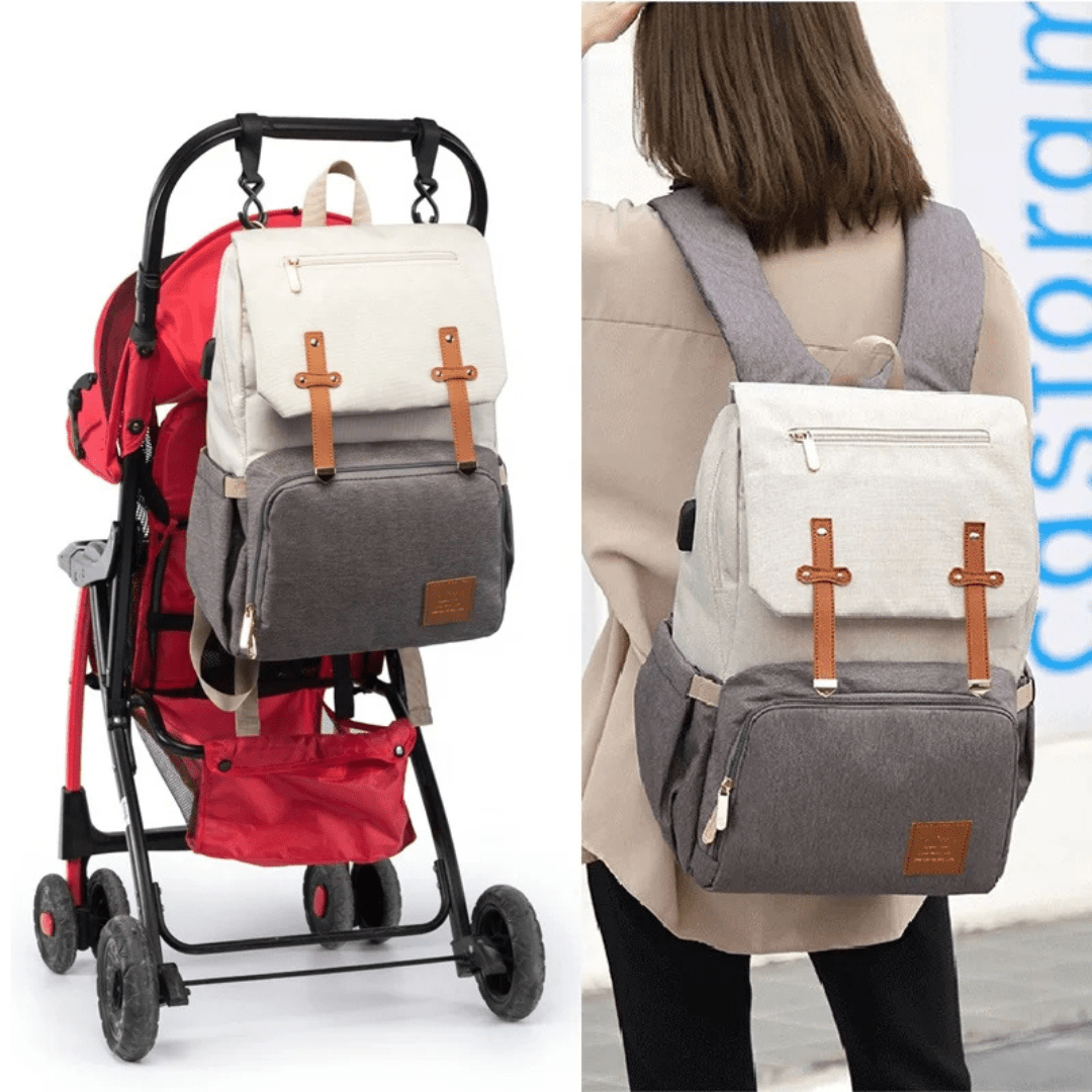 UrbanRobby™ – Stijlvolle Luierrugzak met 30L Capaciteit – Comfortabele Babyverzorgingstas