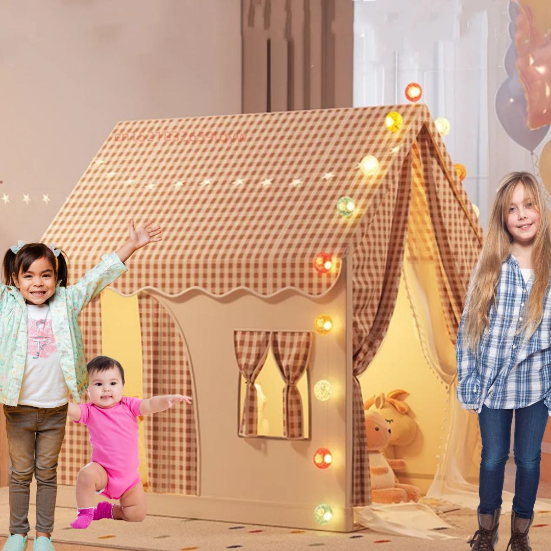 WonderHaven™ – Opvouwbaar Kinderhuisje met Deuren – Ruim Speelplezier Binnen & Buiten