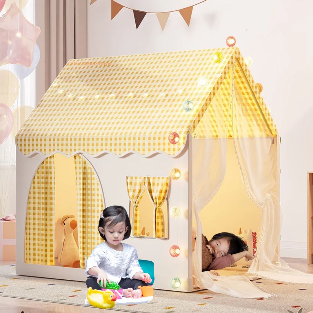 WonderHaven™ – Opvouwbaar Kinderhuisje met Deuren – Ruim Speelplezier Binnen & Buiten