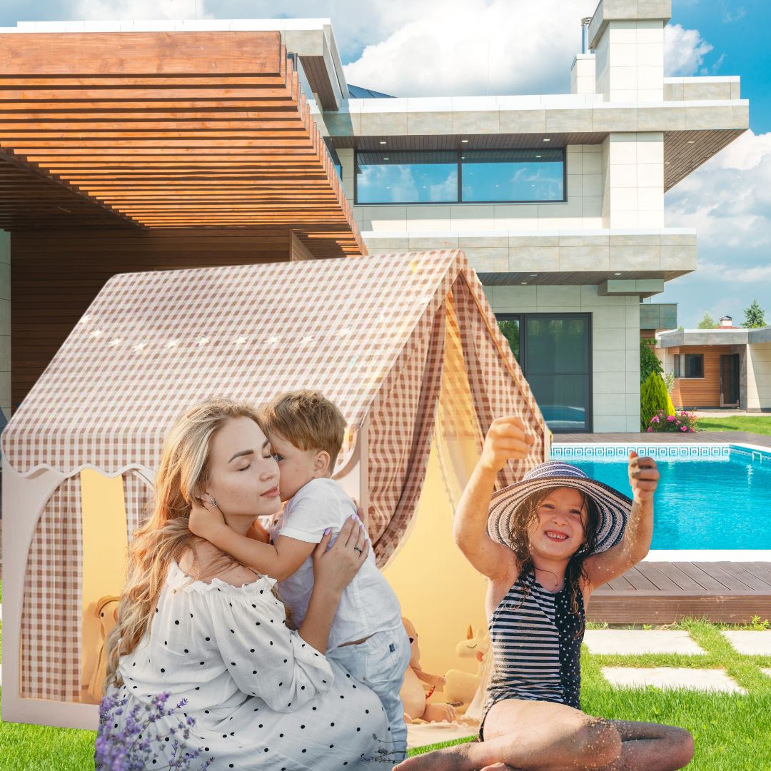 WonderHaven™ – Opvouwbaar Kinderhuisje met Deuren – Ruim Speelplezier Binnen & Buiten