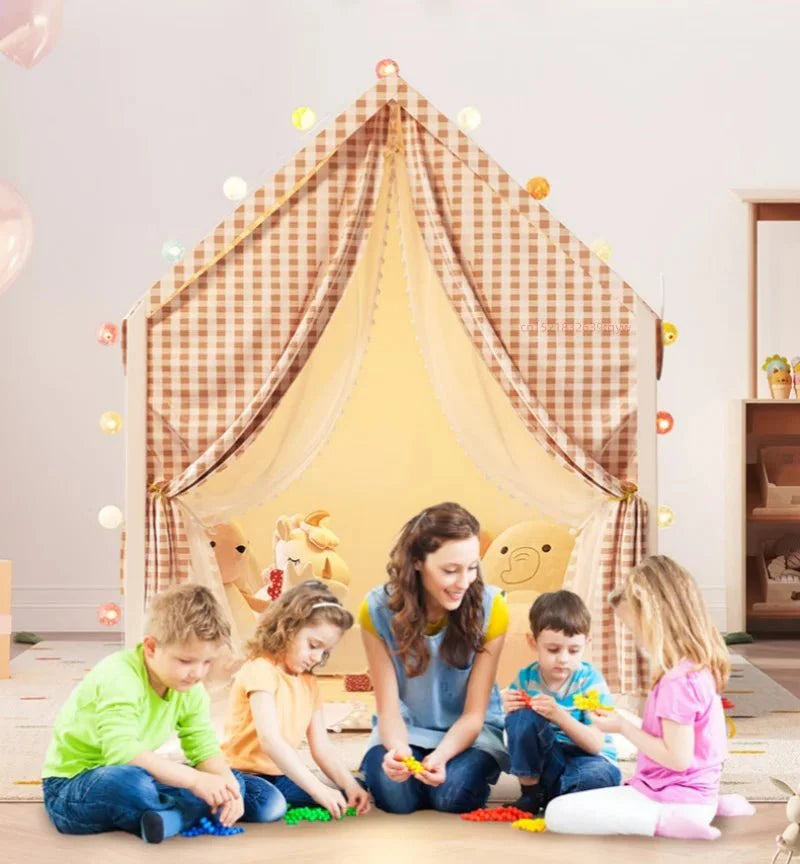 WonderHaven™ – Opvouwbaar Kinderhuisje met Deuren – Ruim Speelplezier Binnen & Buiten
