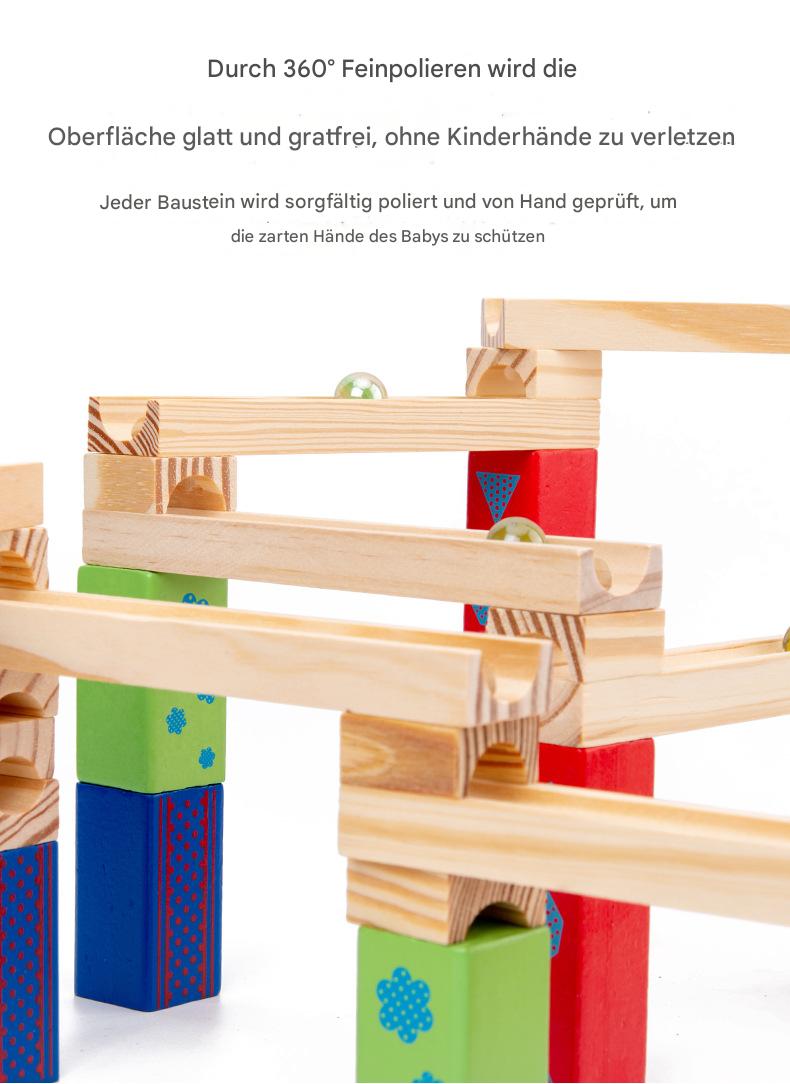 KnikKogel™ – Montessori Houten Knikkerbaan – Educatief Bouwspel met 52/104/156 Onderdelen