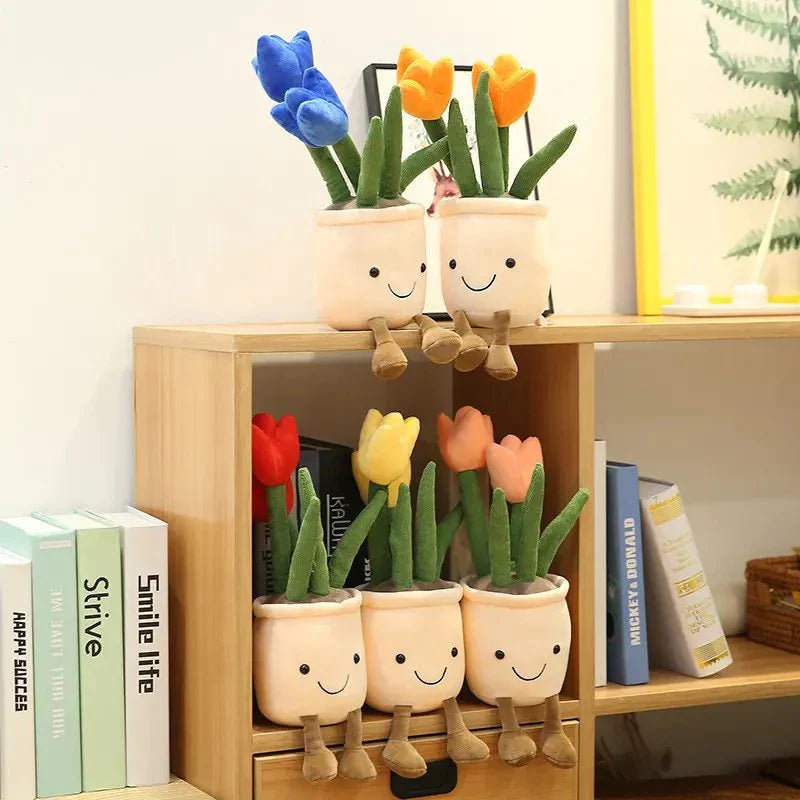 BloomBuddies™ – Vrolijke Bloemen Knuffelfiguur – Decoratieve Pluche Vriend