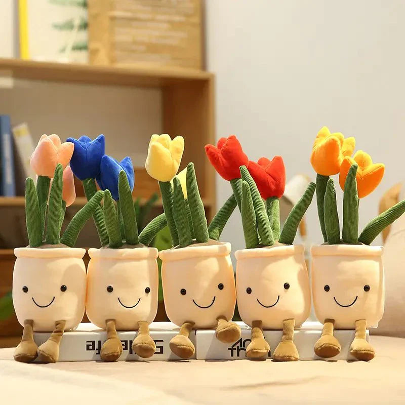 BloomBuddies™ – Vrolijke Bloemen Knuffelfiguur – Decoratieve Pluche Vriend