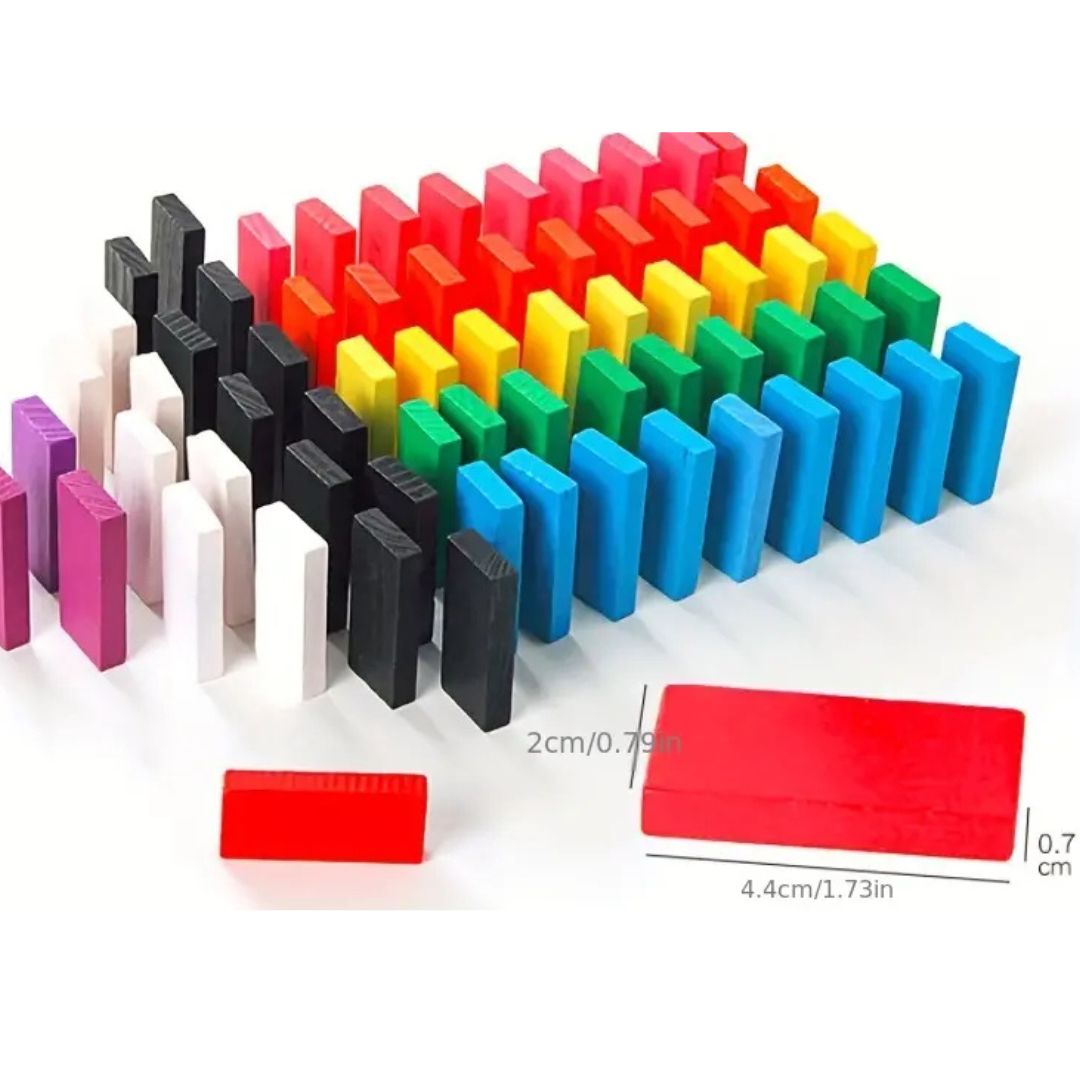 TumbleCraft™ – Bouwen en omgooien – Houten domino stenen