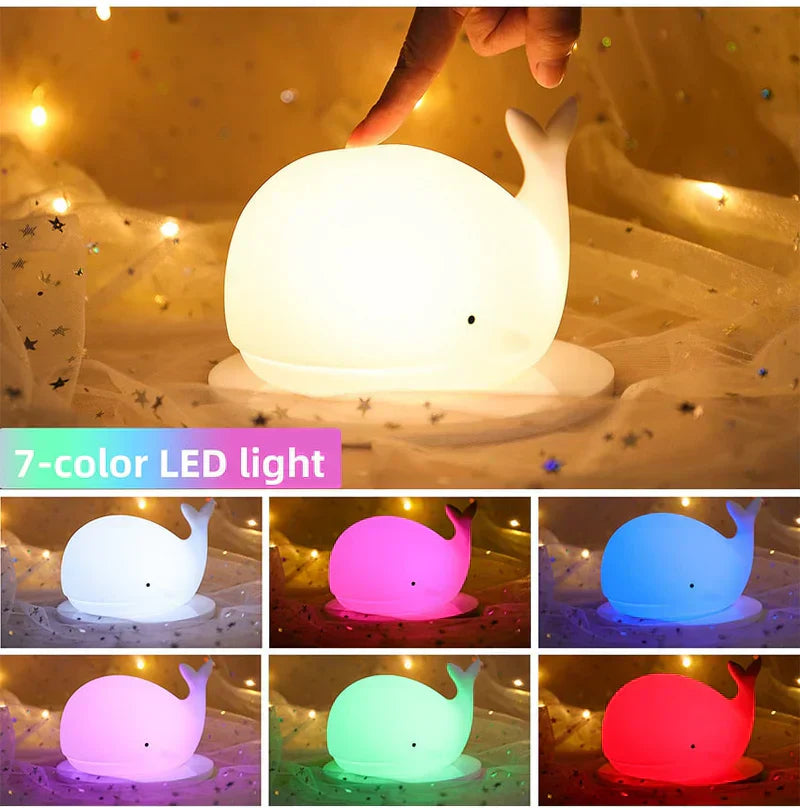 LumiWal™ – Schattig Walvis Nachtlampje – Rustgevende LED Verlichting voor Kinderkamers