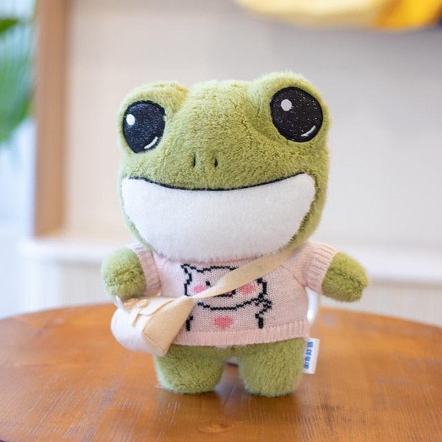 HoppyHug™ – Schattige Kikkerknuffel met Tas – Zachte Pluche Vriend
