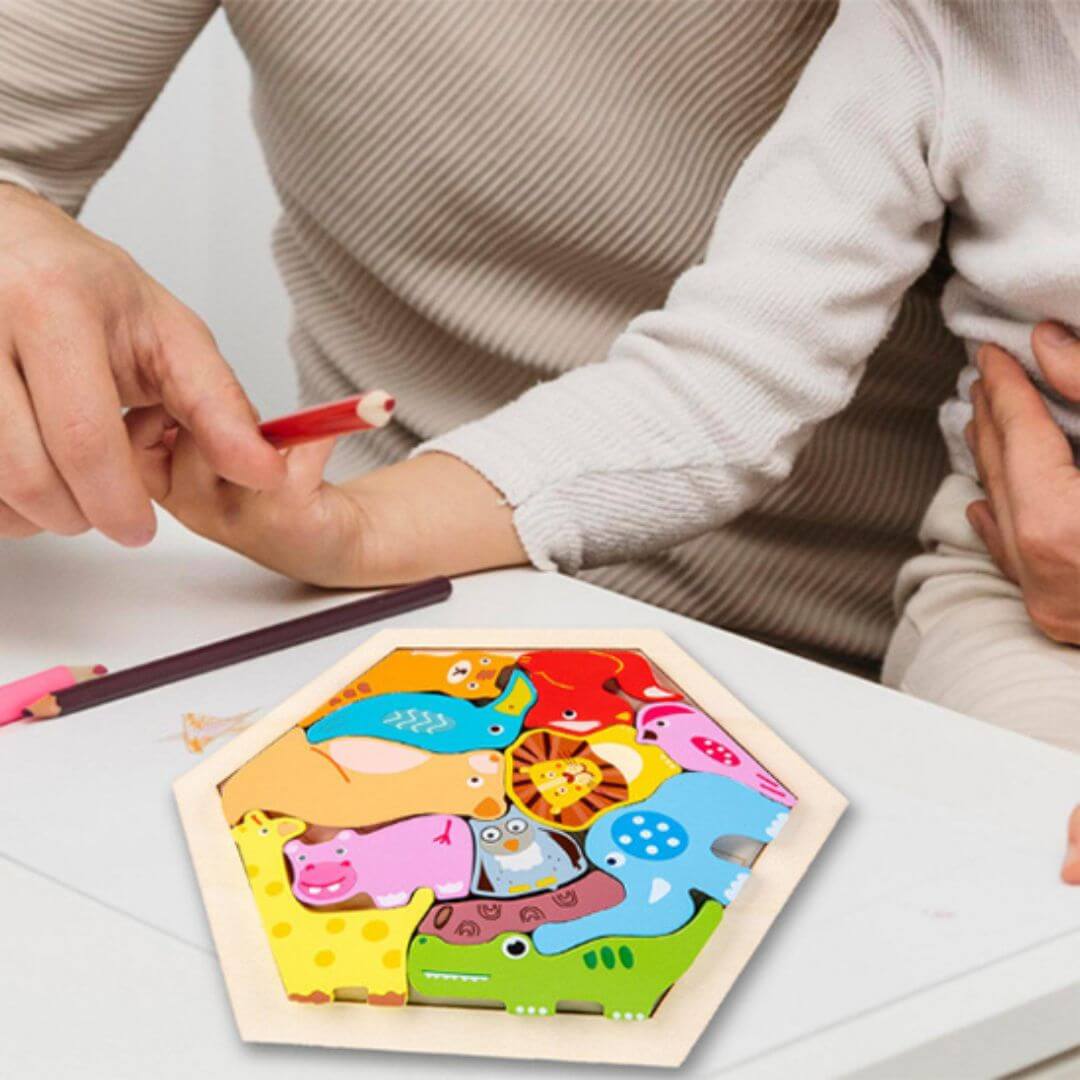 HoutLoom™ – Duurzame Houten Puzzel – Rustgevend Educatief Denkspel