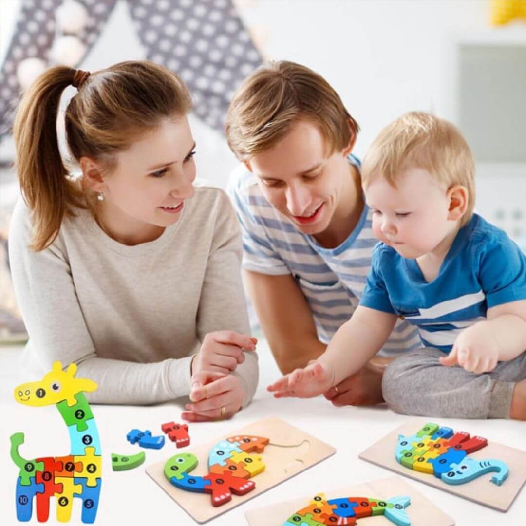 KleurenKracht™ – Houten Educatieve Puzzel – Spelenderwijs Leren en Groeien