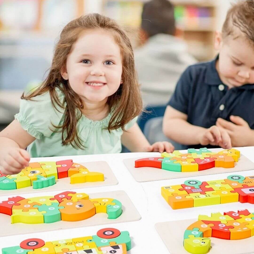 KleurenKracht™ – Houten Educatieve Puzzel – Spelenderwijs Leren en Groeien