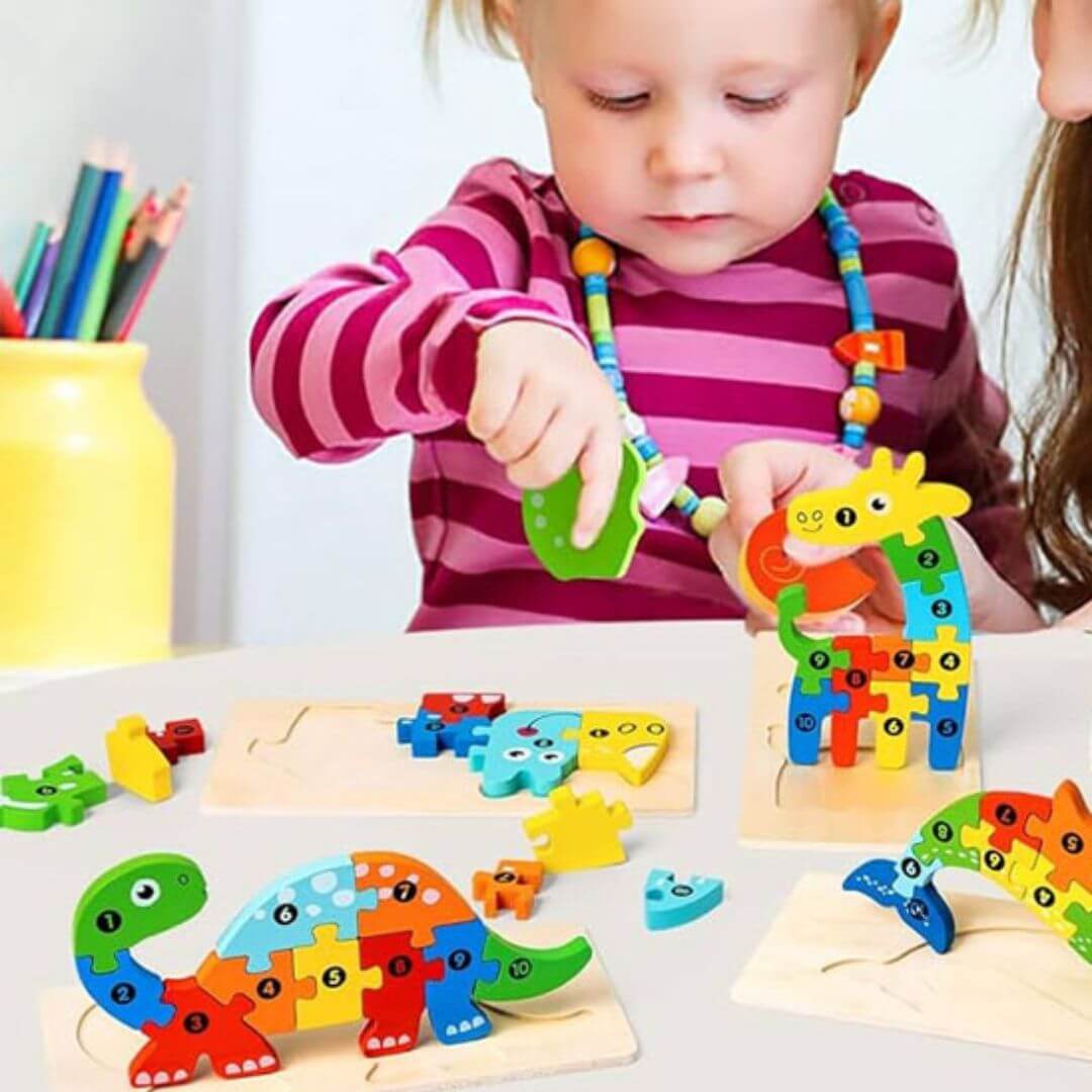 KleurenKracht™ – Houten Educatieve Puzzel – Spelenderwijs Leren en Groeien