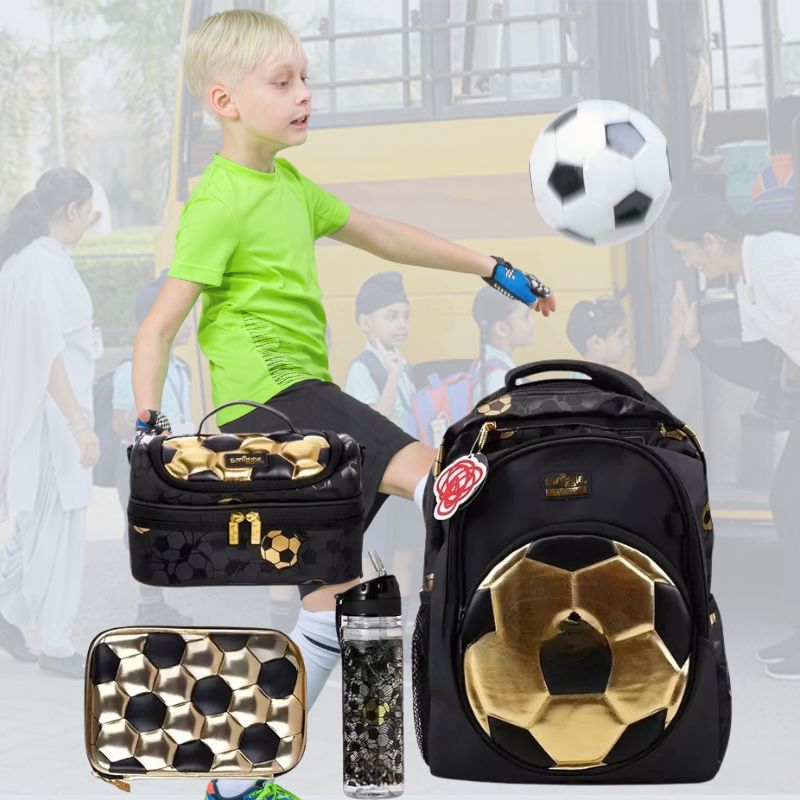 GoalPack™ – Gouden Voetbal Rugzak voor Kinderen – Sportieve Schooltas