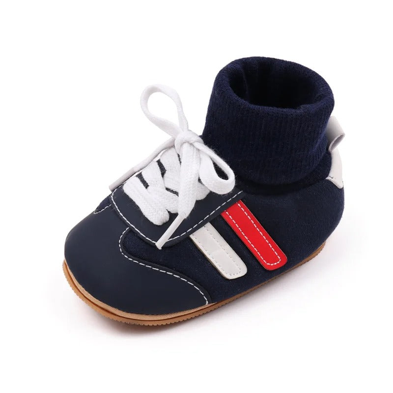 PatchSteps™ – Slipvaste Patchwork Schoenen – Baby Eerste Stapjes