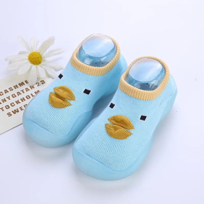 TinyTreads™ – Slipvaste Flexibele Schoensokken – Baby Antislip Schoent