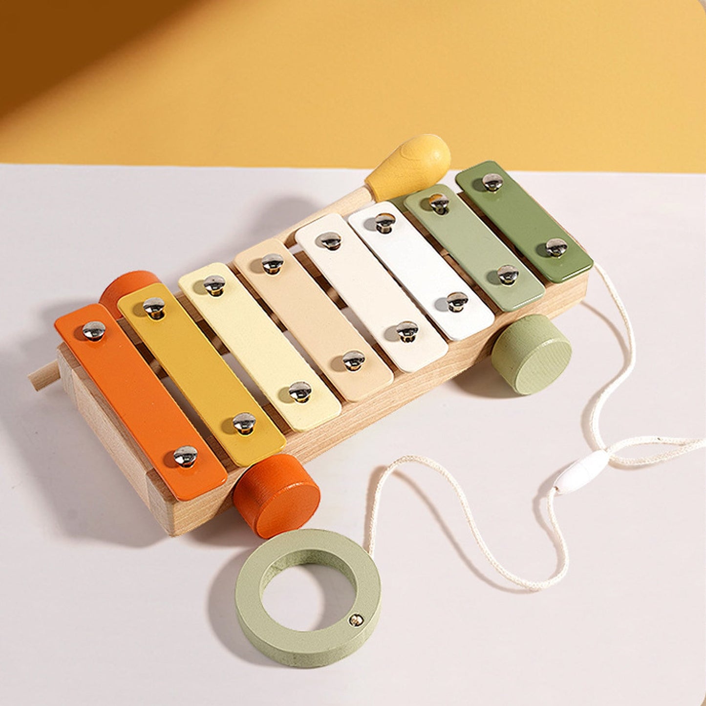 KlankNest™ – Houten Muziekinstrumenten Set voor Baby’s – Montessori Geluid & Ritme Ontdekking
