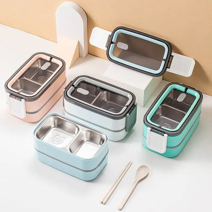 LunchNest™ – Bento Lunchbox met RVS Inzet – Lekvrije Maaltijdbox