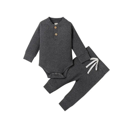 CuddleNest™ – Comfortabel Baby Kledingset – Warme Twee-Delige Outfit