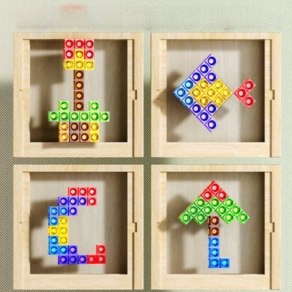 WoodLogic™ – Duurzaam Houten Puzzelbord – Educatief Familiebordspel