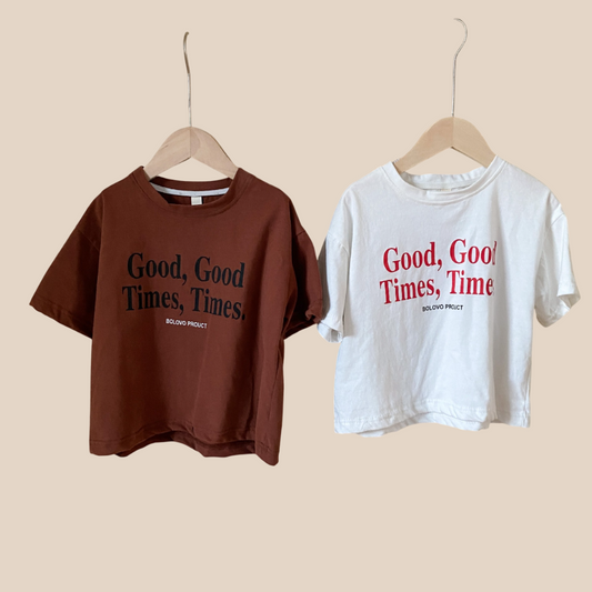 ChocoVibes™ – Oversized Shirt met Good Times Print – Unisex Kinder T-Shirt