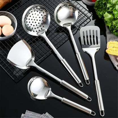 SteelChefSet™ – RVS Keukengerei 5-Delig – Professioneel Kookhulpen Set