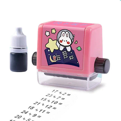Rolling Stamp - Rekenoefeningen -  optellen, aftrekken, vermenigvuldigen, delen