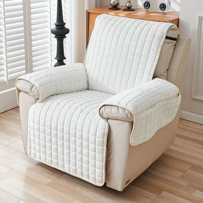 ReclineGuard™ – Antislip Microfiber Relaxfauteuil Hoes – Zachte Bescherming Met Opbergvak