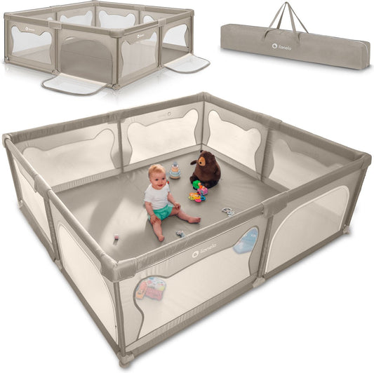 BearHaven™ – Extra Grote Veilige Speelruimte – Babybox voor Binnengebruik